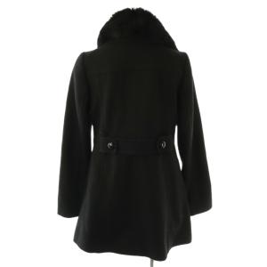 BLUE LABEL CRESTBRIDGE ラビットファー Pコート アウター 36 黒 /NR OS