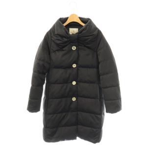 リボン ダウンコート ロング XS 黒 ブラック /AT OS