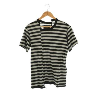 REGULATION Yohji Yamamoto MEN 再構築デザイン ボーダー Tシャツ カットソー