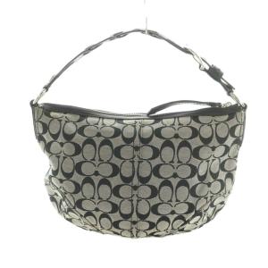 COACH シグネチャー ワンハンドルバッグ ハンドバッグ 総柄 黒 F11858 /MI OS