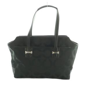 COACH アプアート トートバッグ ナイロン 総柄 黒 F25501 /MI OS