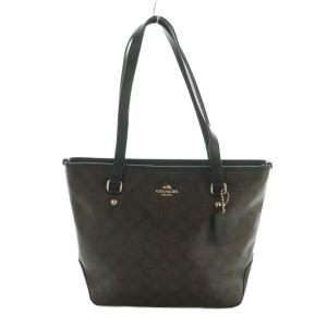 シグネチャー トートバッグ 総柄 ダークブラウン F34603 /MI OS