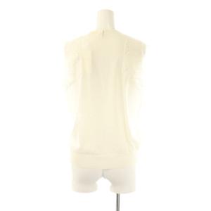 BALLSEY レースコンビノースリーブプルオーバー ニット カットソー S オフホワイト /DO OS