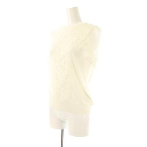 BALLSEY レースコンビノースリーブプルオーバー ニット カットソー S オフホワイト /DO OS