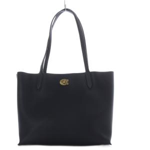 ウィロウ レザー ターンロック トートバッグ ショルダーバッグ ブラック C0689 /YO28