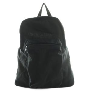 ハウス haus ロゴプリントリュックサック デイパック 黒 ブラック /SS OS