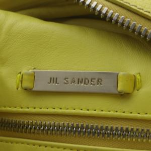 JIL SANDER レザー ボストンバッグ ブリーフケース ハンドバッグ ワンハンドル ダイヤルロック式南京錠付き イエロー