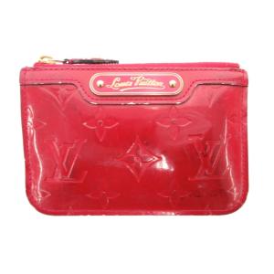 M91669 ヴェルニ ポシェットクレ コインケース 小銭入れ エナメル モノグラム 赤 レッド /JS