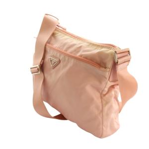 PRADA カメラバッグ ショルダー スクエア ナイロン 三角ロゴプレート ピンク /AQ OS OH