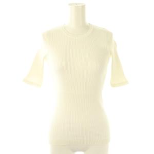 HIGH GAUGE RIB KNIT TEE ニットTシャツ カットソー リブ 1 白 A20ST01HR