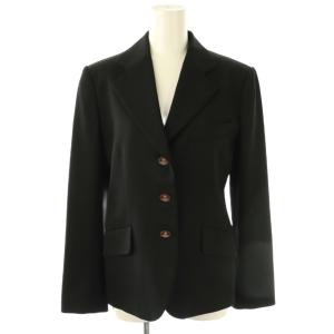 オーブボタン テーラードジャケット 総裏地 黒 /CX OS