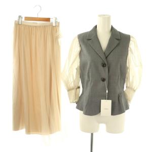 アメリ AMERI PEPLUM LINE CHIFFON SKIRT SET DRESS セットアップ