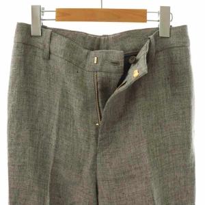 Deuxieme Classe 麻 サルファーパンツ ストレート ジッパーフライ 36 グレー /NR OS SH