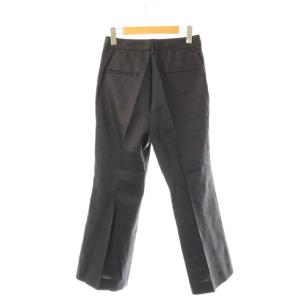 Deuxieme Classe 麻 サルファーパンツ ストレート ジッパーフライ 36 黒 /NR OS SH