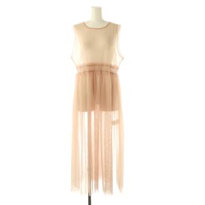 23SS チュールシアーノースリーブワンピース マキシ ロング F ピンク 61-26-0293-370