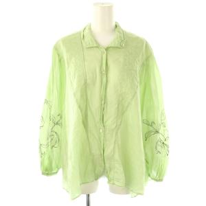 コットンシルクシャツ 1 ライトグリーン ブラック /DO OS SH