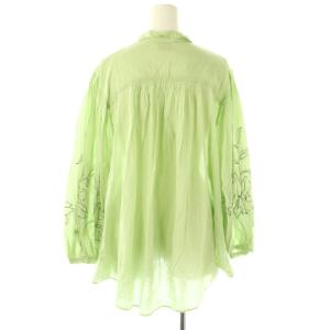 FORTE FORTE フォルテ フォルテ コットンシルクシャツ 1 ライトグリーン ブラック /DO OS SH