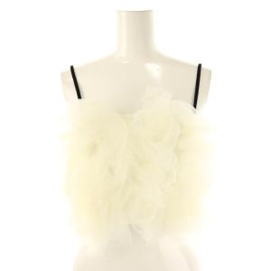 24AW ラッフルチュールビスチェ キャミソール ナイロン F 白 LWFT244060 /NR OS