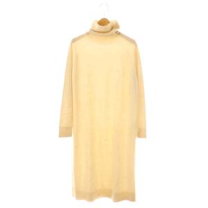 CAPRI タートルネック ワンピース 長袖 ロング ウール ベージュ /NR OS SH