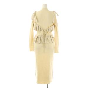 Lily Brown LilyBrown 2点セット フリルビスチェ ニットワンピース F アイボリー ライトベージュ /DO OS SH