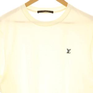 LOUIS VUITTON クリストファーネメス プリント Tシャツ L オフホワイト ブラック H8Y19WCMS