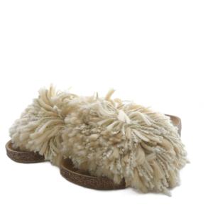 UGG australia シンディ サンダル フラット フリンジ US6 ベージュ 1020079 /YO29 SH