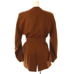 AKIRANAKA Waltz ノーカラージャケット 1 ブラウン /DO OS SH