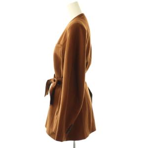 AKIRANAKA Waltz ノーカラージャケット 1 ブラウン /DO OS SH