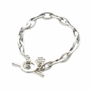 チェーンブレスレット ロゴ シルバー色 /SR