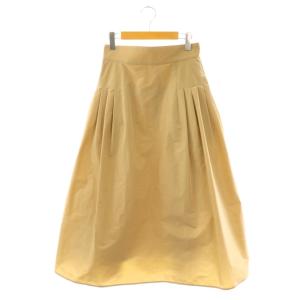 タックギャザーロングスカート 38 ベージュ /DF OS