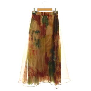 Ameri VINTAGE UND WILLOW PAINT PLEATS SKIRT フレアスカート プリーツスカート オーガンジー