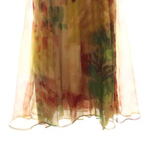 Ameri VINTAGE UND WILLOW PAINT PLEATS SKIRT フレアスカート プリーツスカート オーガンジー