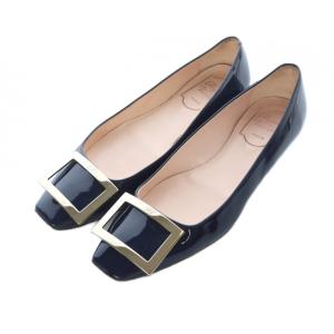 トランペット パテントレザー バレエシューズ 36