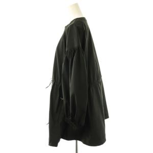 VERMEIL par iena 24AW ノーカラーギャザーZIPブルゾン ブラック