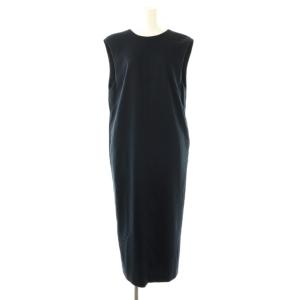 23SS オックスIラインワンピース ロング ノースリーブ 38 ネイビー /HK OS