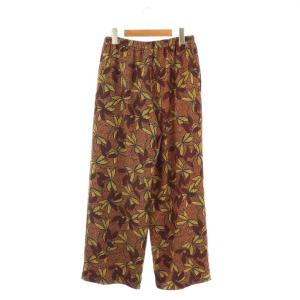 JOURNAL STANDARD relume DEVEAUX アフリカンリーフイージーパンツ 総柄 ワイド F ブラウン /HK OS