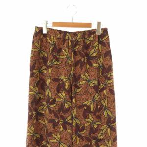 JOURNAL STANDARD relume DEVEAUX アフリカンリーフイージーパンツ 総柄 ワイド F ブラウン /HK OS