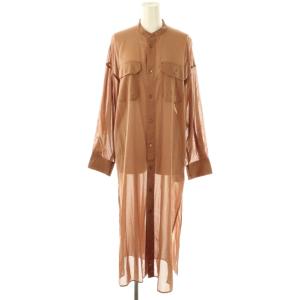 コットンボイル シャツワンピース 36 ブラウン /ES OS