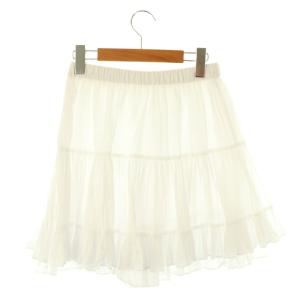 SNIDEL 24SS コットンボリュームミニスカート フレア ギャザー 1 白 /CX OS