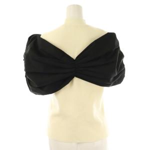 eimy istoire リボンニット ノースリーブセーター F アイボリー ブラック /ES OS