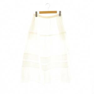 アンティークスカート ロング フレア 36 白 ホワイト /SS OS