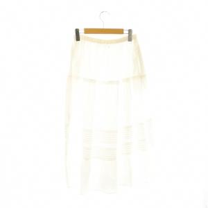 Bilitis dix-sept ans アンティークスカート ロング フレア 36 白 ホワイト /SS OS