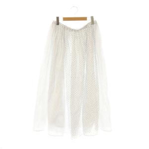 パッチワークドットスカート ロング フレア 2 綿 /SS OS