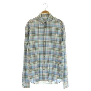 チェック柄長袖シャツ S ブルー /MY OS AD