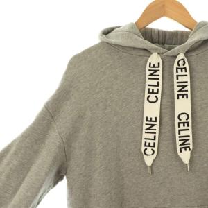 CELINE 2Y468670Q ルーズ フーディー コットンフリース パーカー S グレー