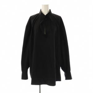 P C B/GATH STD RIBBON ブラウス 長袖 プルオーバー コットン 38 黒 /NR OS