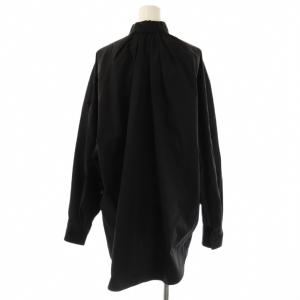 BLAMINK P C B/GATH STD RIBBON ブラウス 長袖 プルオーバー コットン 38 黒 /NR OS