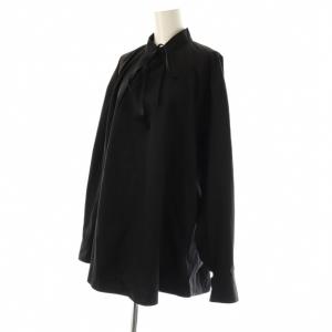 BLAMINK P C B/GATH STD RIBBON ブラウス 長袖 プルオーバー コットン 38 黒 /NR OS