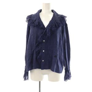 エンブロイダリーリネンシャツ ブラウス 1 ネイビー MB211-5020