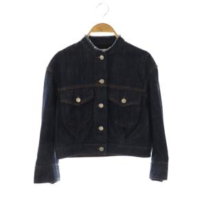 ノーカラーデニムジャケット 34 インディゴ